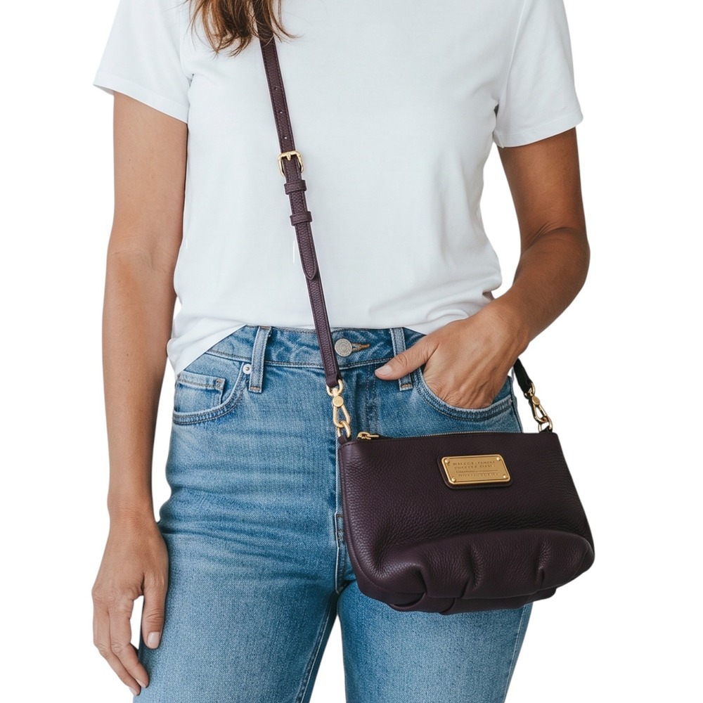 Marc by Marc Jacobs Purple Leather Crossbody Bag M0009470 604 Gold Hardware